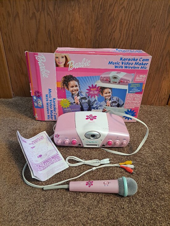 Mattel Other - Vintage 2003 Mattel Barbie Karaoke Cam Music Video Maker With Wireless Mic W/Box